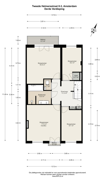 Floor Plan 2 - Tweede Helmersstraat 8 3